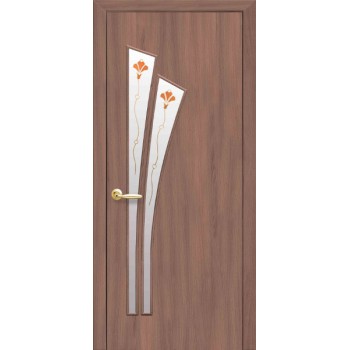 Дверь Новый Стиль "Лилия" экошпон (стекло с рисунком Р1)